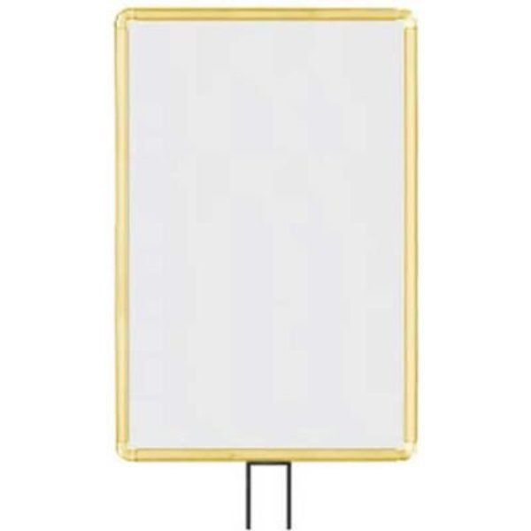 Lavi Industries , Vertical Fixed Sign Frame, , 14" x 22", For 7' Posts, Gold 50-1134F7V/GD